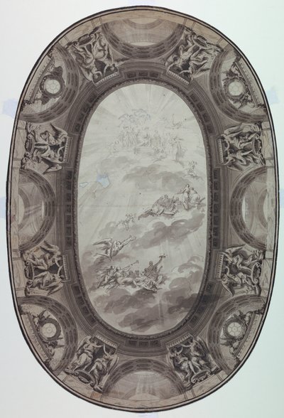 Project for the Painted Decoration of the Ceiling of a Hall, 1761 by Jean Baptiste Marie Pierre