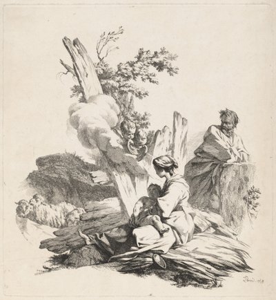 Rest on the Flight into Egypt by Jean Baptiste Marie Pierre