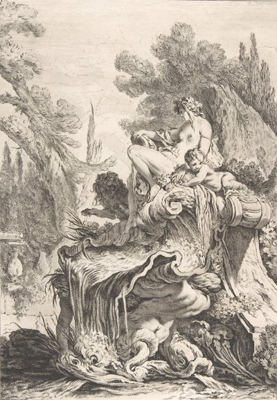 The Seated Nymph (detail) by Jean Baptiste Marie Pierre