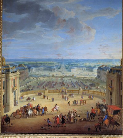 Les Ecuries Seen from the Castle of Versailles by Jean Baptiste Martin