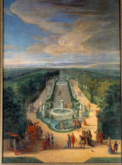 View of the grove of the Galerie des Antiques in the gardens of Versailles. Painting by Jean-Baptiste Martin (the Elder) (1659-1735) Around 1688. Versailles, musee du chateau by Jean Baptiste Martin