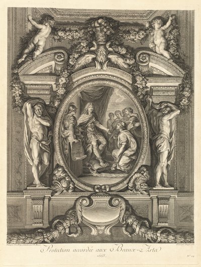 Protection Granted to the Fine Arts 1663 [pl. 24] by Jean Baptiste Masse