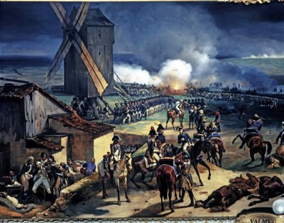 French Revolution: Battle of Valmy, 20/9/1792 (detail) by Jean Baptiste Mauzaisse