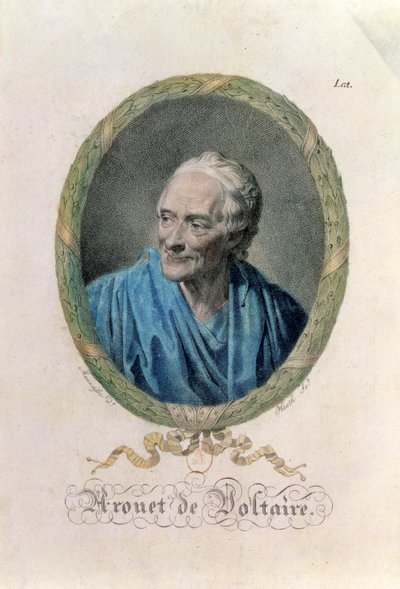 Francois Marie Arouet de Voltaire (1694-1778) engraved by James Heath by Jean Baptiste Mauzaisse