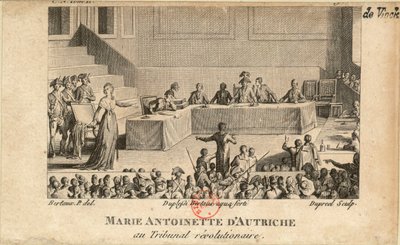 Marie Antoinette at the Revolutionary Tribunal by Jean Baptiste Michel Dupréel