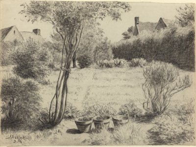 Sunlit Garden by Jean Baptiste Millet