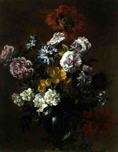 Still Life of Flowers in a Glass Vase by Jean Baptiste Monnoyer