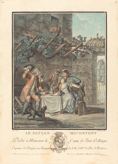 The Discontented Peasant by Jean Baptiste Morret after Antoine Borel