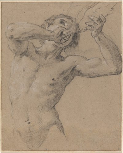 A Triton Blowing a Conch Shell by Jean Baptiste Nattier
