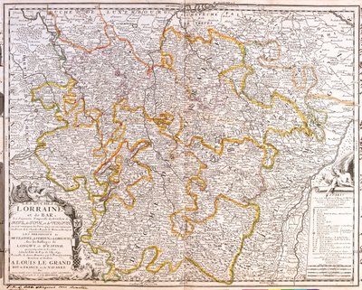 France (Region: Champagne-Ardenne, Lorraine, Alsace, Franche-Comté), Germany (State: Rhineland-Palatinate, Saarland) by Jean-Baptiste Nolin