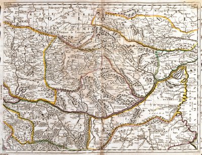 Map of Moravian Wallachia (Czech Republic) by Jean Baptiste Nolin