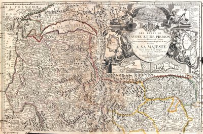 Map of Savoy and Piedmont by Jean Baptiste Nolin