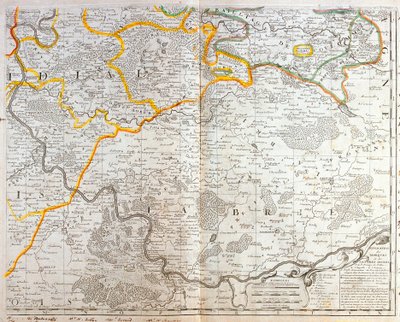 Map of the East of Ile de France by Jean Baptiste Nolin