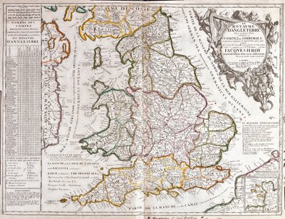 Map of the Kingdom of England, under the Reign of James II by Jean Baptiste Nolin