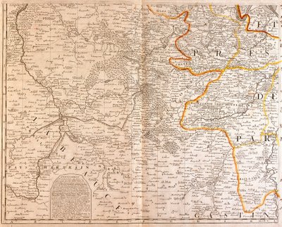 Map of the South West of Île-de-France by Jean Baptiste Nolin