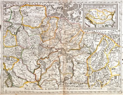 Map of the north oriental part of the Kingdom of Hungary by Jean Baptiste Nolin