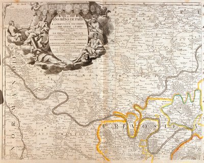 Map of the northwest of Ile de France by Jean Baptiste Nolin