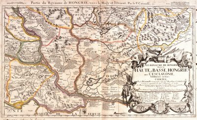 Map of the Oriental Part of the Kingdom of Hungary by Jean Baptiste Nolin