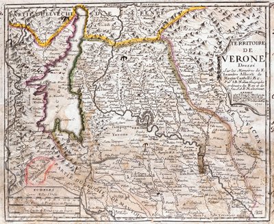 Map of the territory of Verona by Jean Baptiste Nolin