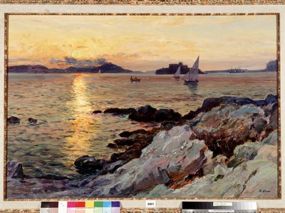 Sun Setting on Frioul by Jean Baptiste Olive