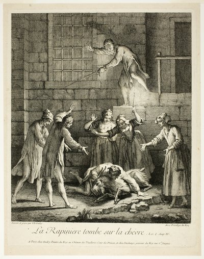 Comic Stories: The Plunderer Falls on the Goat by Jean Baptiste Oudry