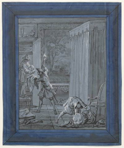 The Husband, the Wife and the Thief (Illustrations for Fables by Jean de La Fontaine) by Jean Baptiste Oudry