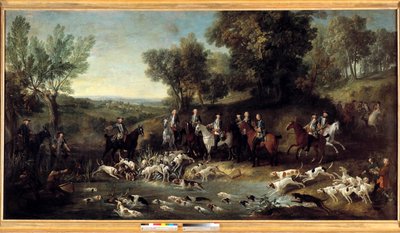 King Louis XV hunting deer in the forest of Saint Germain by Jean Baptiste Oudry