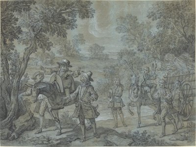 Ragotin Declares Verses; Peasants Think He is Preaching by Jean Baptiste Oudry
