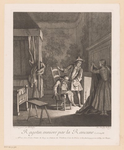Ragotin Drunk on a Chair by the Fire (Scenes from the Roman Comique by Scarron) by Jean Baptiste Oudry