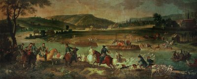 Stag Hunt in the Oise in Sight of Compiegne, near Royallieu, 1737 by Jean Baptiste Oudry