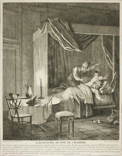 The Adventure of the Chamber Pot, plate four from Scenes of the Comic Novel by Jean Baptiste Oudry