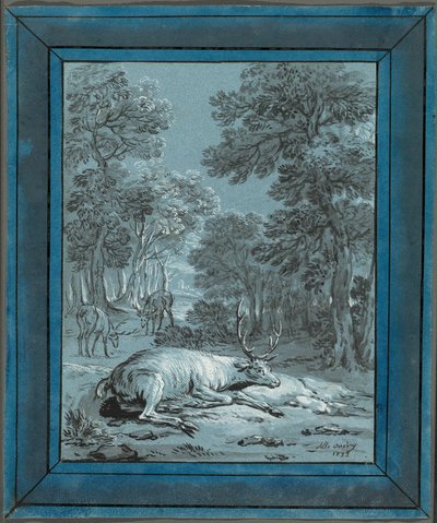 The Sick Stag by Jean Baptiste Oudry