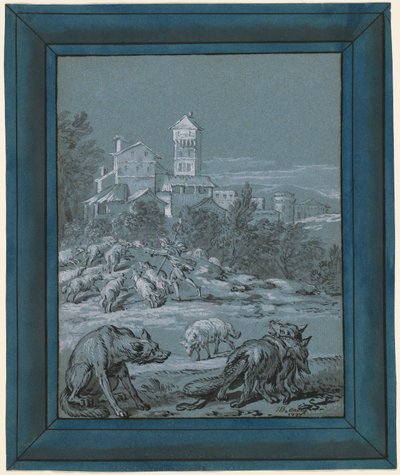The Wolf and the Fox by Jean Baptiste Oudry