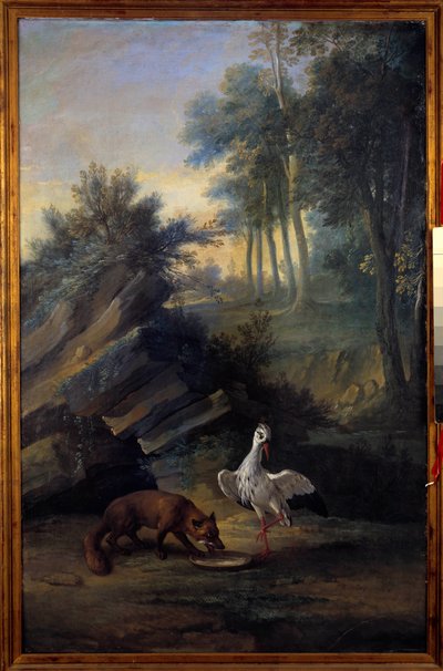 The Fox and the Stork by Jean Baptiste Oudry