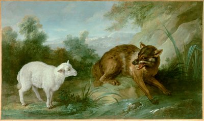 The Wolf and the Lamb (Illustration of a Fable by Jean de La Fontaine) by Jean Baptiste Oudry