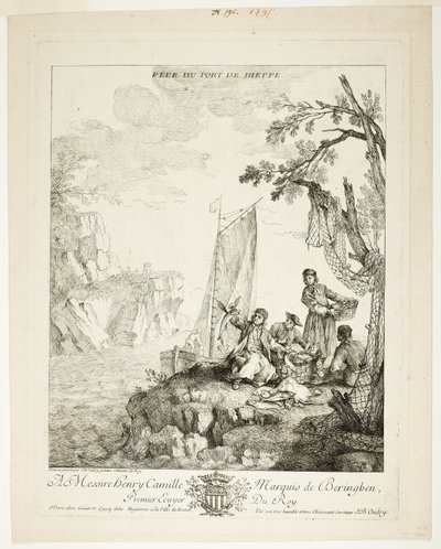 View of the Port of Dieppe by Jean Baptiste Oudry