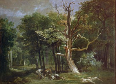Wolf Hunt in the Forest of Saint-Germain by Jean Baptiste Oudry