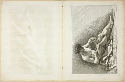 Figure (recto and verso), from Second Book of Academy Figures Engraved in Part by the Professors of the Royal Academy by Jean Baptiste Perronneau
