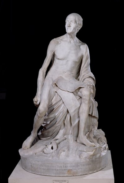 Seated Statue of Voltaire by Jean Baptiste Pigalle