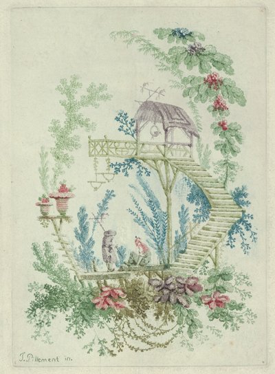 Chinoiserie from Nouvelle Suite de Cahiers de Dessins Chinois by Jean Baptiste Pillement