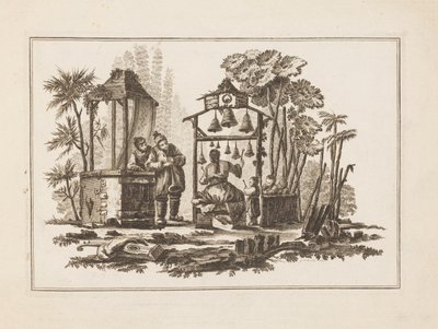 Figure Playing Bells, from "Nouveau Cahier de Six Feuilles De Différents Sujets Chinois Historiés" by Jean Baptiste Pillement