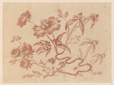 Flower Boughs, from "Recueil de Differentes Fleurs de Fantaisie Dans le Goût Chinois" by Jean Baptiste Pillement