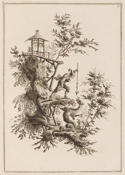 Plate 6, "Suite of Twelve Fishermen and Hunters" by Jean Baptiste Pillement