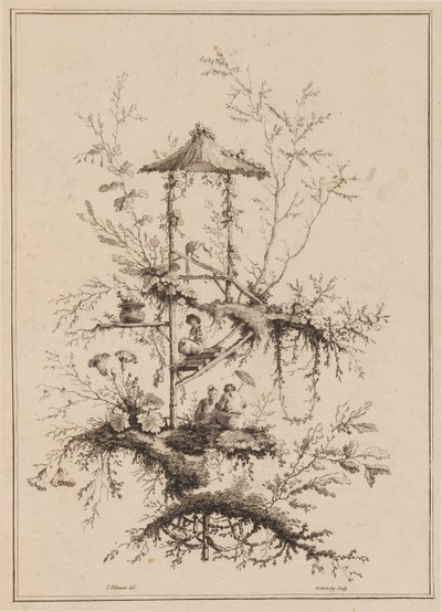 Plate from a Set of Chinoiserie Representations by Jean Baptiste Pillement