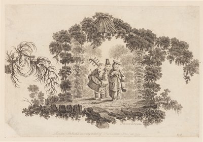 Three Figures Playing Musical Instruments, from 