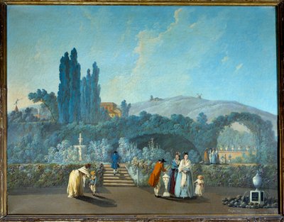 View of the Gardens of Benfica in Lisbon in 1785 by Jean Baptiste Pillement