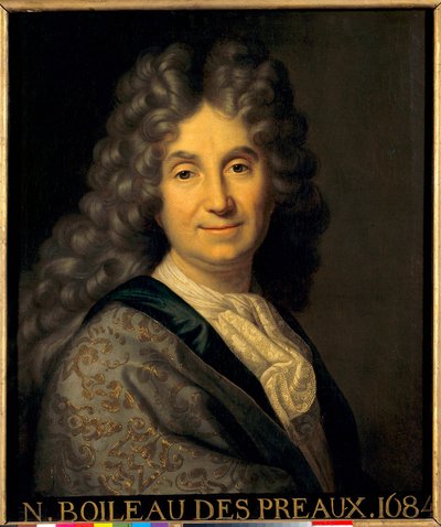 Portrait of Nicolas Boileau Despreaux (Boileau-Despreaux) (1636-1711) by Jean Baptiste Santerre