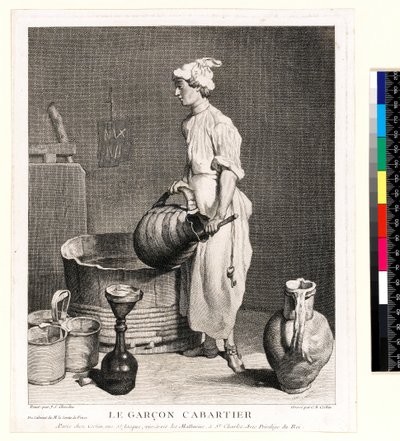 The Cellar Boy, engraved by Charles Nicolas Cochin I by Jean Baptiste Simeon (after) Chardin