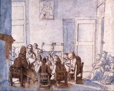 Drawing by Jean Baptiste Chardin (1699-1779), Musee Glauco Lombardi, Parma. by Jean Baptiste Simeon Chardin