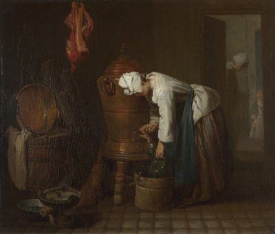 La Fontaine The Water Cistern, 1733 by Jean Baptiste Simeon Chardin